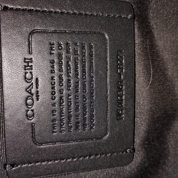 Coach Ethan Slim Pebbled Black Leather Briefcase with Shoulder Strap - Picture 8 of 16